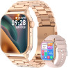 Montre Connectée Homme Femme, avec 2 Bracelets Réglables, la Fonction D'appel et L'assistant Vocal, 100+ Modes Sportifs, Smartwa
