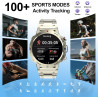 Montre Connectée Homme, avec 2 Bracelets, Smartwatch, 100+ Modes Sportifs, Cardiaque 24/7, Surveillance du Sommeil, Téléphone et