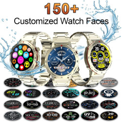 Montre Connectée Homme, avec 2 Bracelets, Smartwatch, 100+ Modes Sportifs, Cardiaque 24/7, Surveillance du Sommeil, Téléphone et