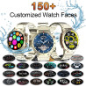 Montre Connectée Homme, avec 2 Bracelets, Smartwatch, 100+ Modes Sportifs, Cardiaque 24/7, Surveillance du Sommeil, Téléphone et