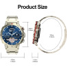 Montre Connectée Homme, avec 2 Bracelets, Smartwatch, 100+ Modes Sportifs, Cardiaque 24/7, Surveillance du Sommeil, Téléphone et