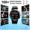 Montre Connectée Homme, avec 2 Bracelets, Smartwatch, 100+ Modes Sportifs, Cardiaque 24/7, Surveillance du Sommeil, Téléphone et