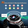 Montre Connectée Homme, avec 2 Bracelets, Smartwatch, 100+ Modes Sportifs, Cardiaque 24/7, Surveillance du Sommeil, Téléphone et