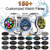 Montre Connectée Homme, avec 2 Bracelets, Smartwatch, 100+ Modes Sportifs, Cardiaque 24/7, Surveillance du Sommeil, Téléphone et