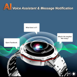Montre Connectée Homme, avec 2 Bracelets, Smartwatch, 100+ Modes Sportifs, Cardiaque 24/7, Surveillance du Sommeil, Téléphone et