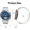 Montre Connectée Homme, avec 2 Bracelets, Smartwatch, 100+ Modes Sportifs, Cardiaque 24/7, Surveillance du Sommeil, Téléphone et
