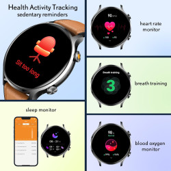 Montre Connectée Homme Smartwatch Sport - Repondre Appel 1.39'' Étanche Écran Tactile Bracelet Connectee avec Moniteur de Sommei