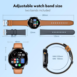 Montre Connectée Homme Smartwatch Sport - Repondre Appel 1.39'' Étanche Écran Tactile Bracelet Connectee avec Moniteur de Sommei