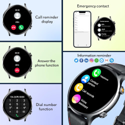 Montre Connectée Homme Smartwatch Sport - Repondre Appel 1.39'' Étanche Écran Tactile Bracelet Connectee avec Moniteur de Sommei