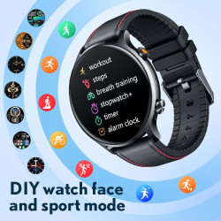 Montre Connectée Homme Smartwatch Sport - Repondre Appel 1.39'' Étanche Écran Tactile Bracelet Connectee avec Moniteur de Sommei