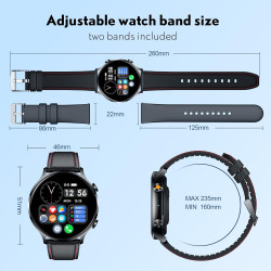 Montre Connectée Homme Smartwatch Sport - Repondre Appel 1.39'' Étanche Écran Tactile Bracelet Connectee avec Moniteur de Sommei