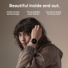 Google Pixel - Montre intelligente Android Fitbit - Suivi d'activité et fréquence cardiaque - Boîtier en acier inoxydable noir -