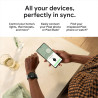 Google Pixel - Montre intelligente Android Fitbit - Suivi d'activité et fréquence cardiaque - Boîtier en acier inoxydable noir -