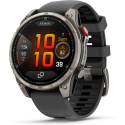 Garmin fēnix® 8 Pro, 47mm AMOLED - Montre connectée GPS Multisports avec Technologie inReach intégrée - Sapphire, Titane, Titani