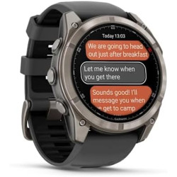 Garmin fēnix® 8 Pro, 47mm AMOLED - Montre connectée GPS Multisports avec Technologie inReach intégrée - Sapphire, Titane, Titani