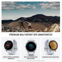 Garmin fēnix® 8 – montre gps multisports amoled - argent avec bracelet en silicone blanc - 43 mm