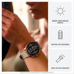 Garmin fēnix® 8 – montre gps multisports amoled - argent avec bracelet en silicone blanc - 43 mm