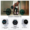Garmin fēnix® 8 – montre gps multisports amoled - argent avec bracelet en silicone blanc - 43 mm