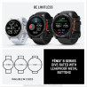 Garmin fēnix® 8 – montre gps multisports amoled - argent avec bracelet en silicone blanc - 43 mm