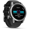 Garmin fēnix e - montre gps multisports amoled – acier argent avec bracelet noir