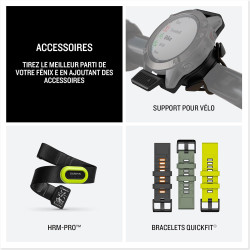 Garmin fēnix e - montre gps multisports amoled – acier argent avec bracelet noir