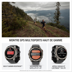 Garmin fēnix® 8 Pro, 51mm AMOLED - Montre connectée GPS Multisports avec Technologie inReach intégrée - Sapphire, Titane, Titani