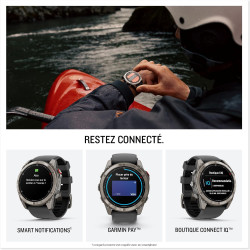 Garmin fēnix® 8 Pro, 51mm AMOLED - Montre connectée GPS Multisports avec Technologie inReach intégrée - Sapphire, Titane, Titani