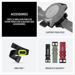 Garmin fēnix® 8 – montre gps multisports amoled - gris avec bracelet en silicone noir – 47 mm