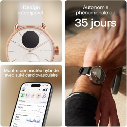 Withings scanwatch 2 - montre connectée, ecg, spo2, température, suivi du sommeil, santé respiratoire, activités, calories, étan