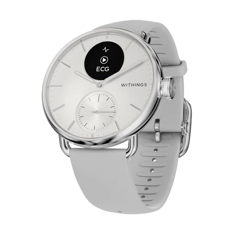 Withings ScanWatch 2 - Montre connectée, ECG, SpO2, température, Suivi du Sommeil, santé respiratoire, activités, Calories, étan
