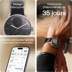 Withings ScanWatch 2 - Montre connectée, électrocardiogramme ECG, SpO2, température, Suivi du Sommeil, santé respiratoire, activ