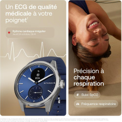 Withings ScanWatch 2 - Montre connectée, électrocardiogramme ECG, SpO2, température, Suivi du Sommeil, santé respiratoire, activ