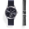 Withings bundle scanwatch 2 bundle 42mm noir + leather curve noir silver buckle wrist band
