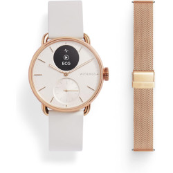 Withings bundle scanwatch 2 38mm roseor + milanese roseor mesh loop metal wrist band