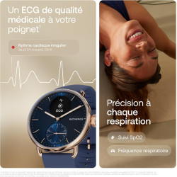 Withings ScanWatch 2 Montre intelligente hybride pour homme et femme – ECG, SPO2, surveillance de la température, sommeil, santé