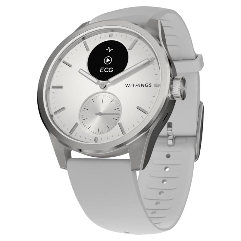 Withings ScanWatch 2 - Montre connectée, ECG, SpO2, température, Suivi du Sommeil, santé respiratoire, activités, Calories, étan