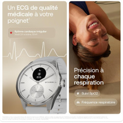 Withings ScanWatch 2 - Montre connectée, ECG, SpO2, température, Suivi du Sommeil, santé respiratoire, activités, Calories, étan