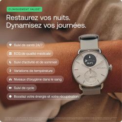 Withings ScanWatch 2 - Montre connectée, électrocardiogramme ECG, SpO2, température, Suivi du Sommeil, santé respiratoire, activ