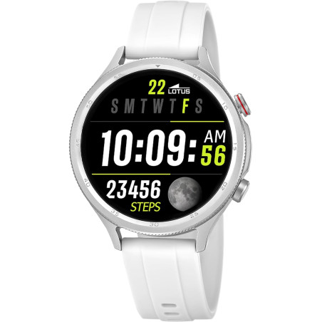LOTUS Smartwatch Homme Femme - Montre Connectée Unisexe Bracelet Silicone - Étanche IP65 - Commande Vocale IA, Musique, Podomètr