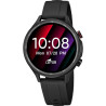 LOTUS Smartwatch Homme Femme - Montre Connectée Unisexe Bracelet Silicone Noir - Étanche IP65 - Commande Vocale IA, Musique, Pod