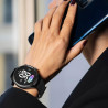 LOTUS Smartwatch Homme Femme - Montre Connectée Unisexe Bracelet Silicone Noir - Étanche IP65 - Commande Vocale IA, Musique, Pod