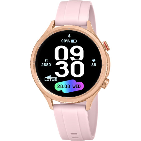 LOTUS Smartwatch Homme Femme - Montre Connectée Unisexe Bracelet Silicone - Étanche IP65 - Commande Vocale IA, Musique, Podomètr