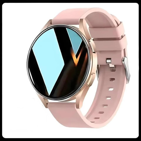 Nouveauté montre connectée intelligente, 1.32 pouces hd ips, 20 modes sport, météo en temps réel, appels bleutooth, bracelet sil