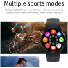 Nouveauté montre connectée intelligente, 1.32 pouces hd ips, 20 modes sport, météo en temps réel, appels bleutooth, bracelet sil