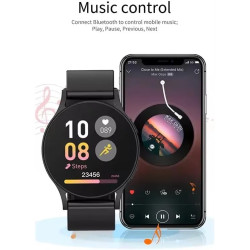 Nouveauté montre connectée intelligente, 1.32 pouces hd ips, 20 modes sport, météo en temps réel, appels bleutooth, bracelet sil