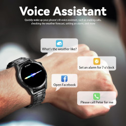 Montre Connectée Homme, avec 3 Bracelets, avec Fonctions D'appel et de Messages, Adaptée aux Affaires, 100+ Modes Sportifs, Mont