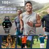 Montre Connectée Homme, avec 3 Bracelets, avec Fonctions D'appel et de Messages, Adaptée aux Affaires, 100+ Modes Sportifs, Mont