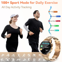 Montre Intelligente Business et Sport pour Hommes/Femmes - Communication à Fonction complète, 123 Modes de Sport, Surveillance d