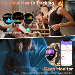 Montre Intelligente Business et Sport pour Hommes/Femmes - Communication à Fonction complète, 123 Modes de Sport, Surveillance d