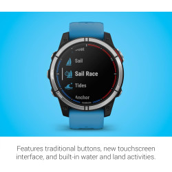 Garmin quatix® 7 Standard Edition Montre intelligente GPS durable avec cartes côtières et cartes intérieures